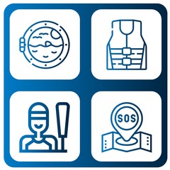 Set of lifebuoy icons