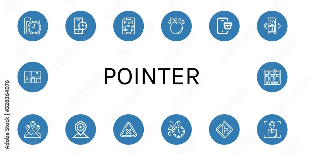 Poster set of pointer icons