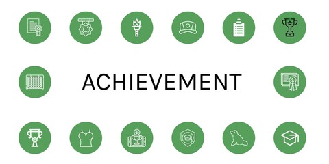 Set of achievement icons
