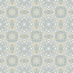 Creative color abstract geometric pattern ib beige and blue, vector seamless, can be used for printing onto fabric, interior, design, textile, pillows