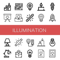 Set of illumination icons