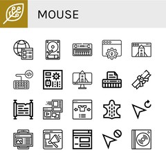Set of mouse icons