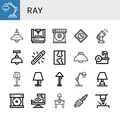 ray simple icons set