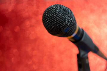 Professional dynamic microphone. Concert microphone for voice recording and sound enhancement....