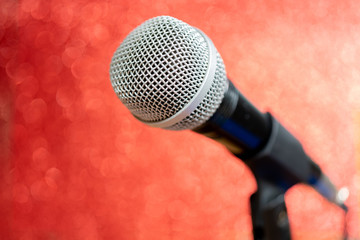 Professional dynamic microphone. Concert microphone for voice recording and sound enhancement....