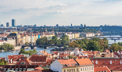 Obraz premium Panorama of Prague, the capital of the Czech Republic.