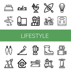 Set of lifestyle icons