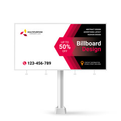 Billboard sign, banner design ideas for outdoor advertising, inspirational graphic design for placing photos and text, vector background	