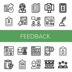 Set of feedback icons