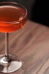 Classic alcoholic cocktail beverage, close-up