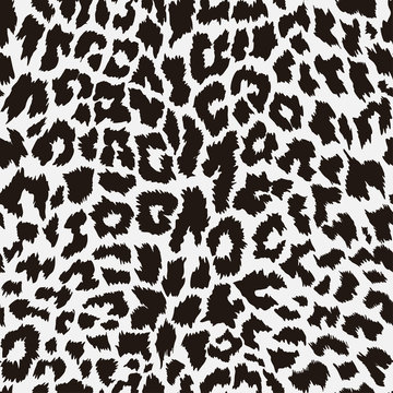 Pattern seamless leopard animal skin. Design jaguar, leopard, cheetah, panther fur. Brown seamless camouflage background. Vector illustration. Isolated on white background.
