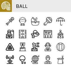 ball simple icons set