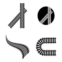 railway vector icon design template illustration