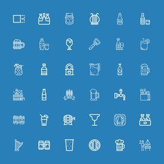 Editable 36 beer icons for web and mobile