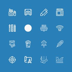Editable 16 drawing icons for web and mobile