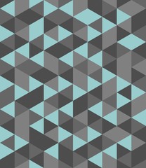 Obraz premium Tile vector background with grey and mint green triangle geometric mosaic