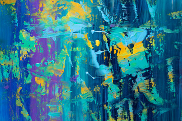 colored acrylic paints in abstraction on the background.