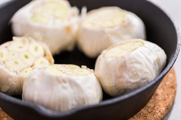Fototapeta na wymiar Roasted garlic