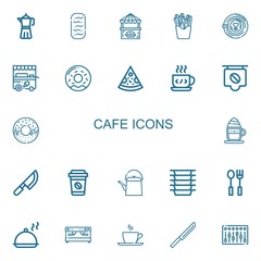 Editable 22 cafe icons for web and mobile