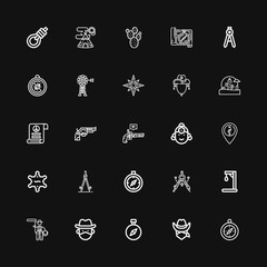 Editable 25 west icons for web and mobile
