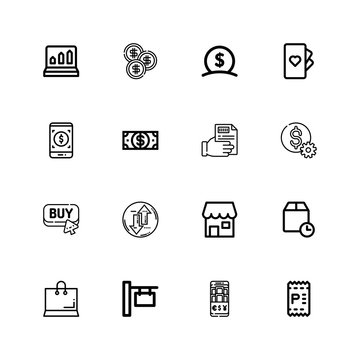 Editable 16 payment icons for web and mobile