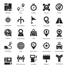  Pack Of Maps Solid Icons 