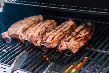 Grilling steak