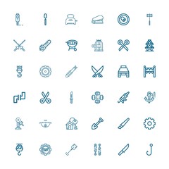 Editable 36 steel icons for web and mobile