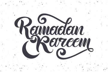 Ramadan Kareem handwritten lettering.