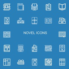 Editable 22 novel icons for web and mobile