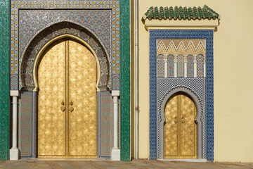 Entrance gates to the Fes Royal Palace
