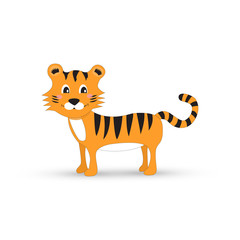 Cute tiger design isolated on white background