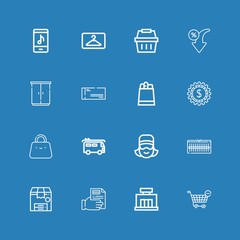 Editable 16 retail icons for web and mobile
