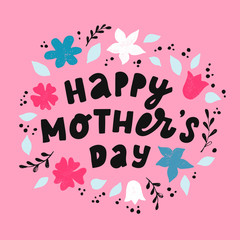 Fototapeta na wymiar happy mother's day greeting card, poster, banner, print, invitation, etc.