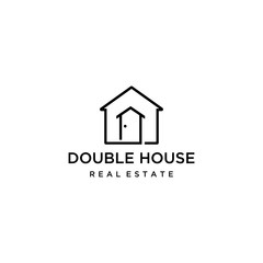 Creative Modern two house for Real Estate Logo design