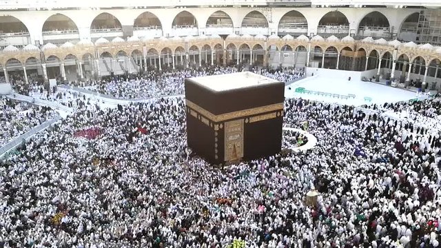 time lapse footage  tawaf at kaaba mecca during umrah and hajj