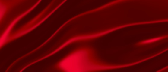 Red silk texture. Abstract folds pattern. Luxury background. 