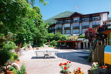 Hotel resort real estate with outdoor on summer