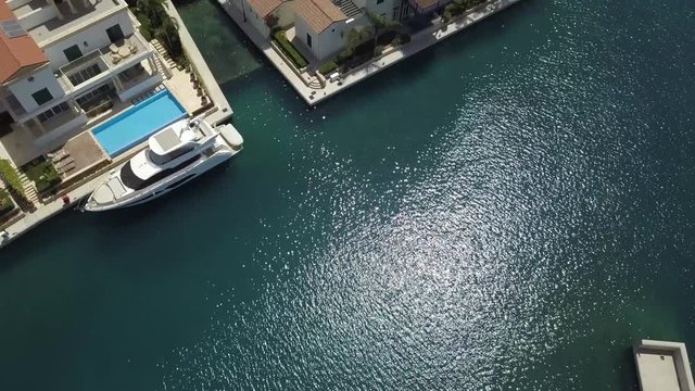 Top view of the new Luxury villa in marina, Limassol, Cyprus