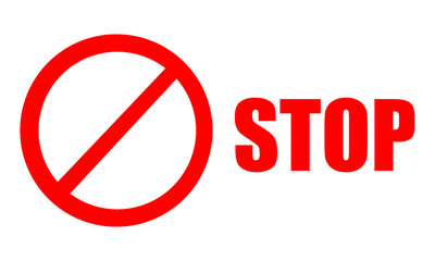 Stop Sign, No Sign illustration isolated on white background