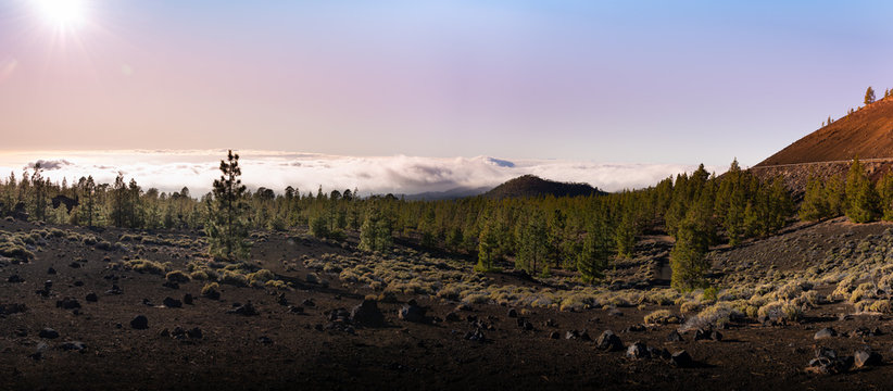 Sunset in the mountains