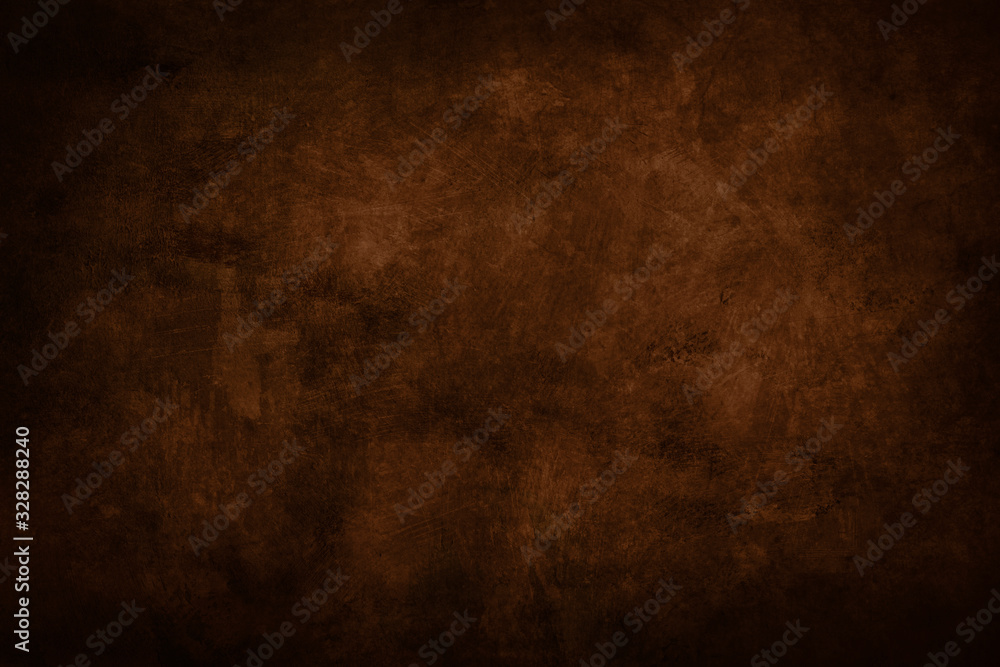 Sticker dark brown stained grungy background or texture