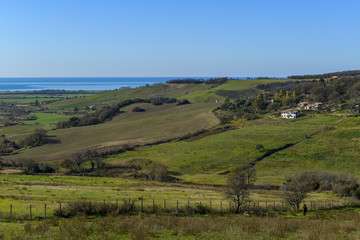 Paysage de campagne le long des côtes italiennes