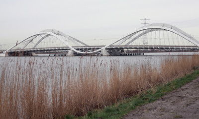 Amsterdam, Ijburg / Netherlands: Enneus Heermabrug Bridge connecting Ijburg with Amsterdam