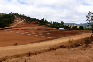 Football field in the Usambara Mountains, Mambo