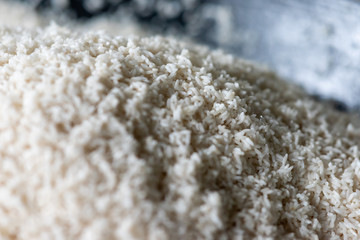 The process of making zongzi(traditional Chinese rice-pudding)