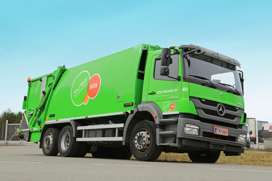 Mercedes-Benz Axor 2533 Refuse Truck. Illustrative Editorial Content.