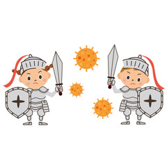 ウィルスと闘う子供達