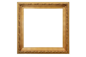 Fototapeta premium Gold frame isolation