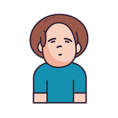 Isolated avatar man fill style icon vector design